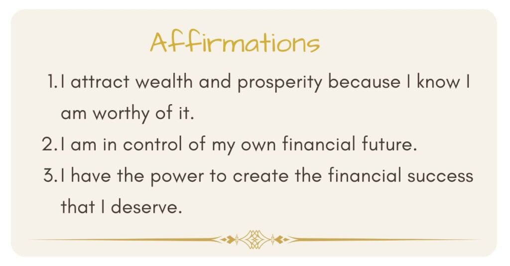 Three affirmations for mastering the steps to financial freedom