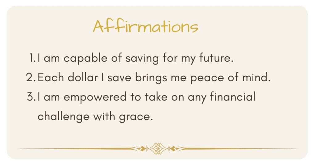 Three affirmations to recite as you save an emergency fund