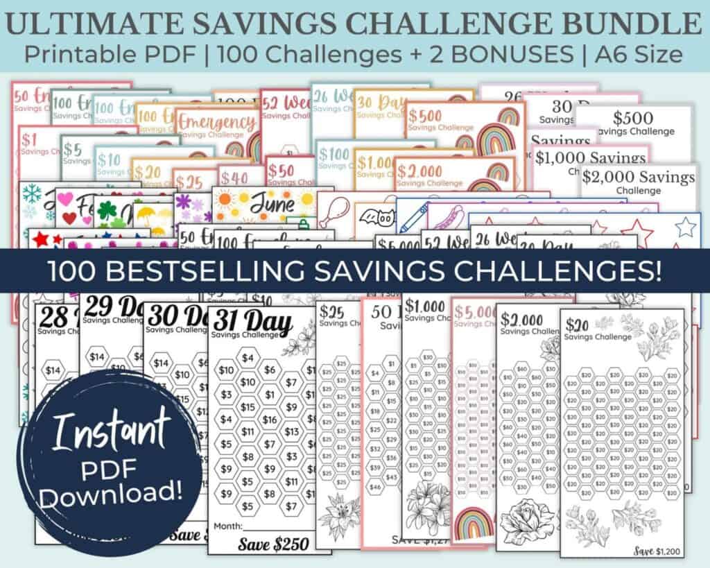 A savings challenge bundle