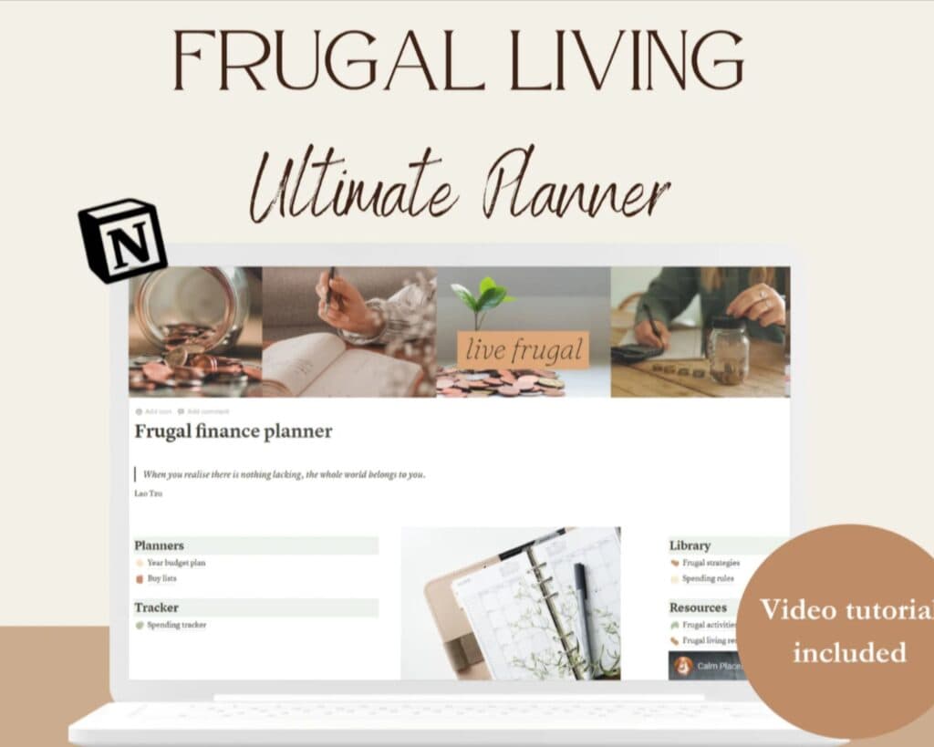 A frugal living planner to help you save money