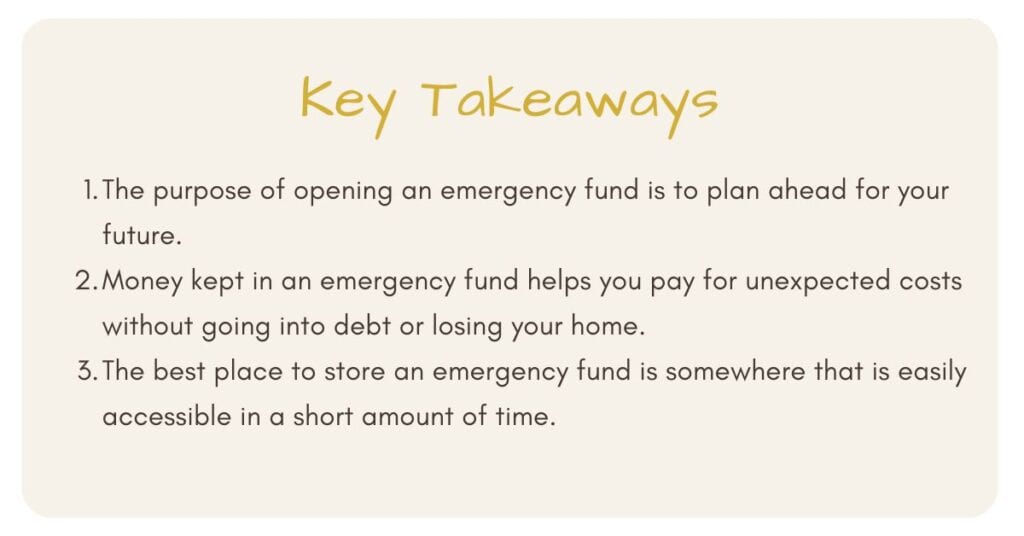 Three key takeaways on the importance of building an emergency fund