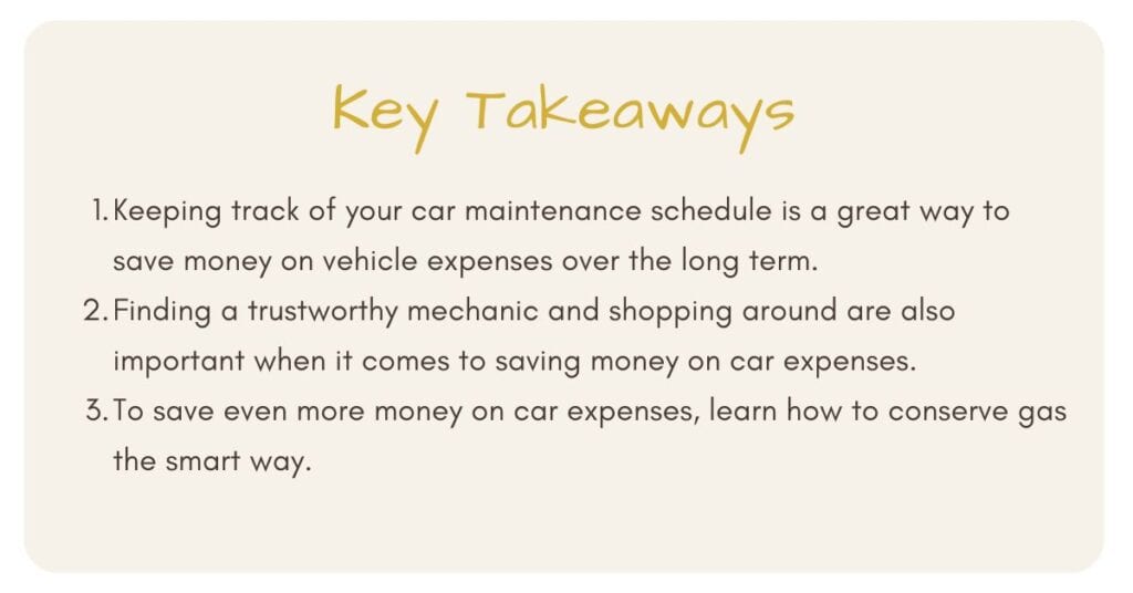 Three key takeaways for how to save money on car expenses