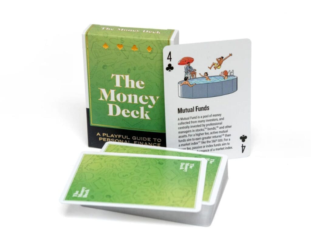 An personal finance education deck of playing cards